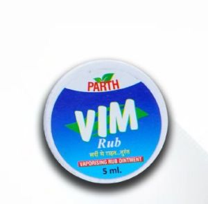 5ml Parth Vim Rub Vaporising Rub Ointment